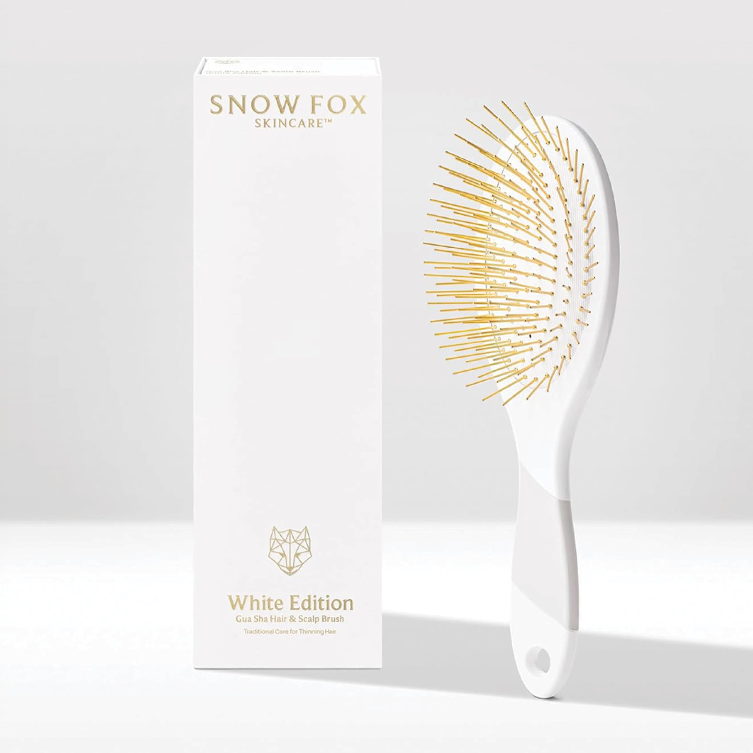 Amazon.com : Snow Fox Skincare Gua Sha Hair Brush - White Edition